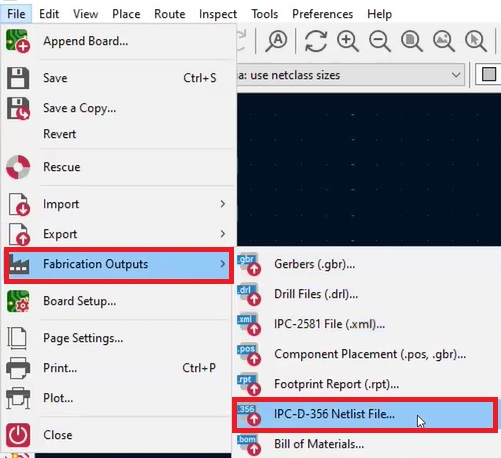 downloading-the-ipc-d-356-netlist-file-from-kicad-pcb-editor.jpg